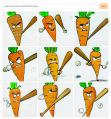 Angry carrot with a baseball bat drawing
